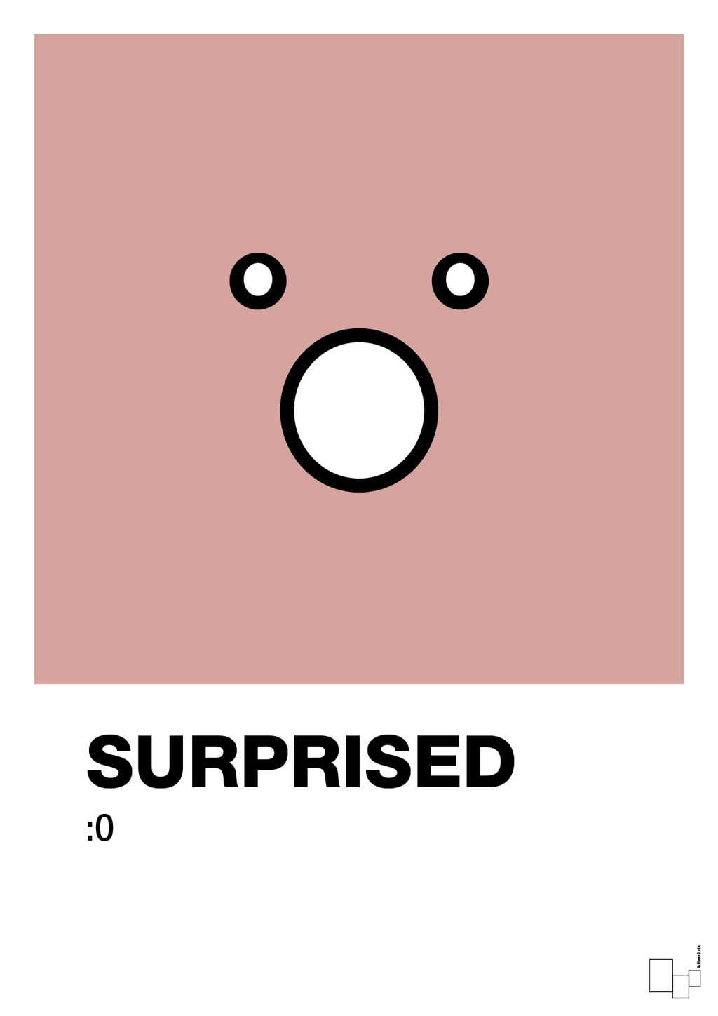 plakat: surprised smiley - bubble shell-Smiley-A1two3