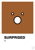 plakat: surprised smiley - cognac-Smiley-A1two3
