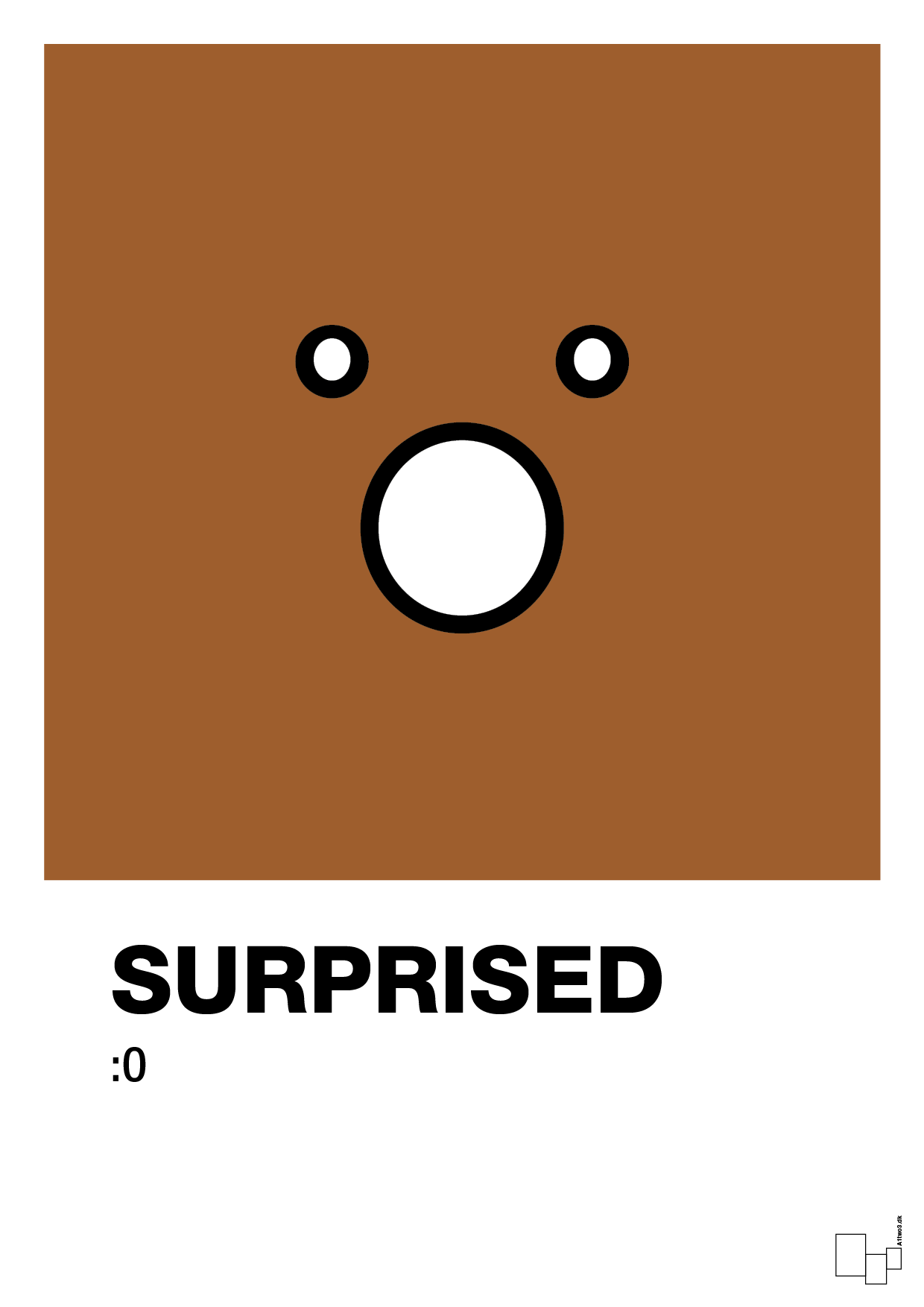 plakat: surprised smiley - cognac-Smiley-A1two3