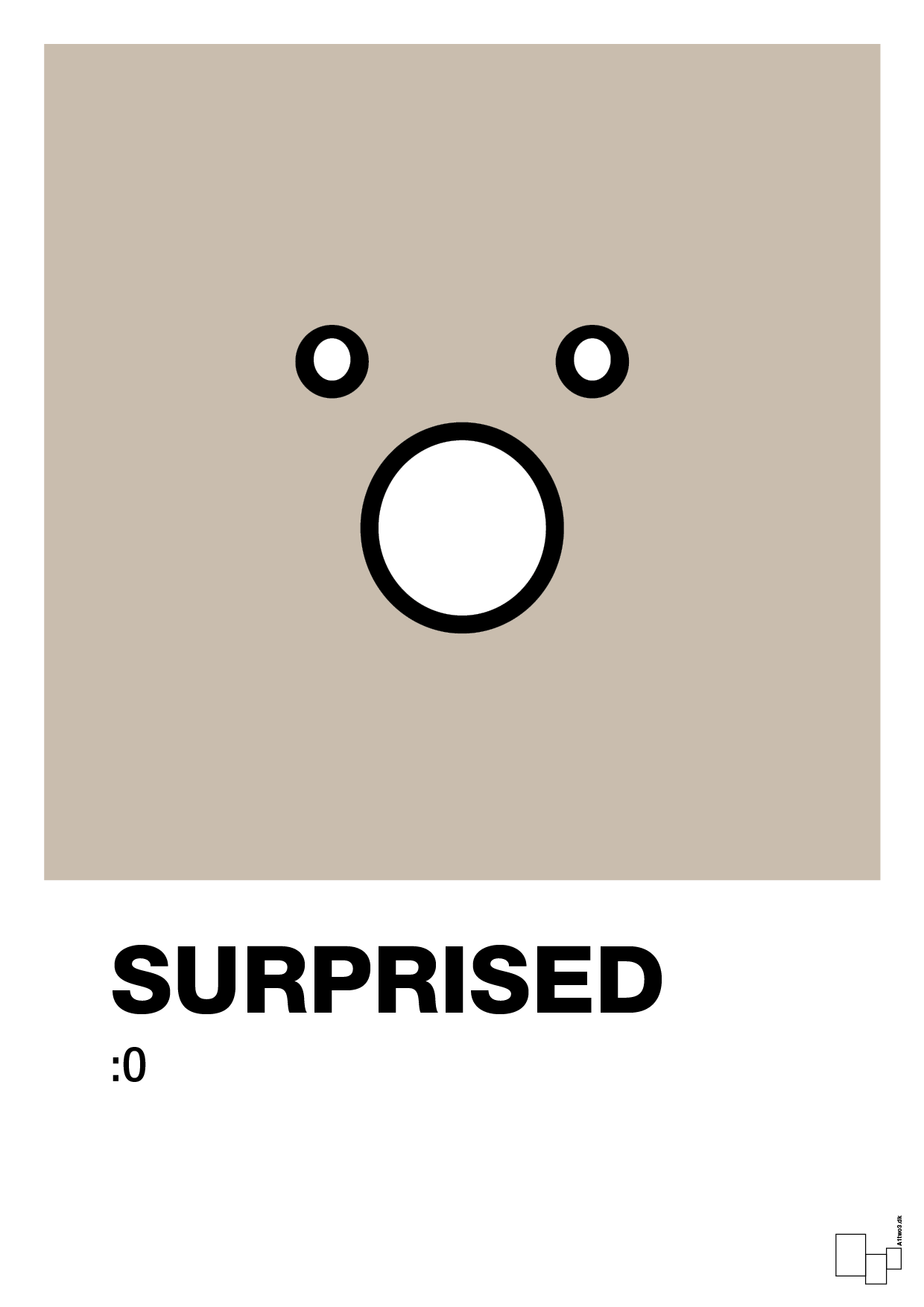 plakat: surprised smiley - creamy mushroom-Smiley-A1two3