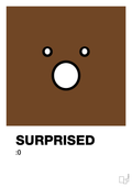plakat: surprised smiley - dark brown-Smiley-A1two3