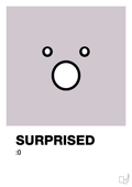 plakat: surprised smiley - dusty lilac-Smiley-A1two3