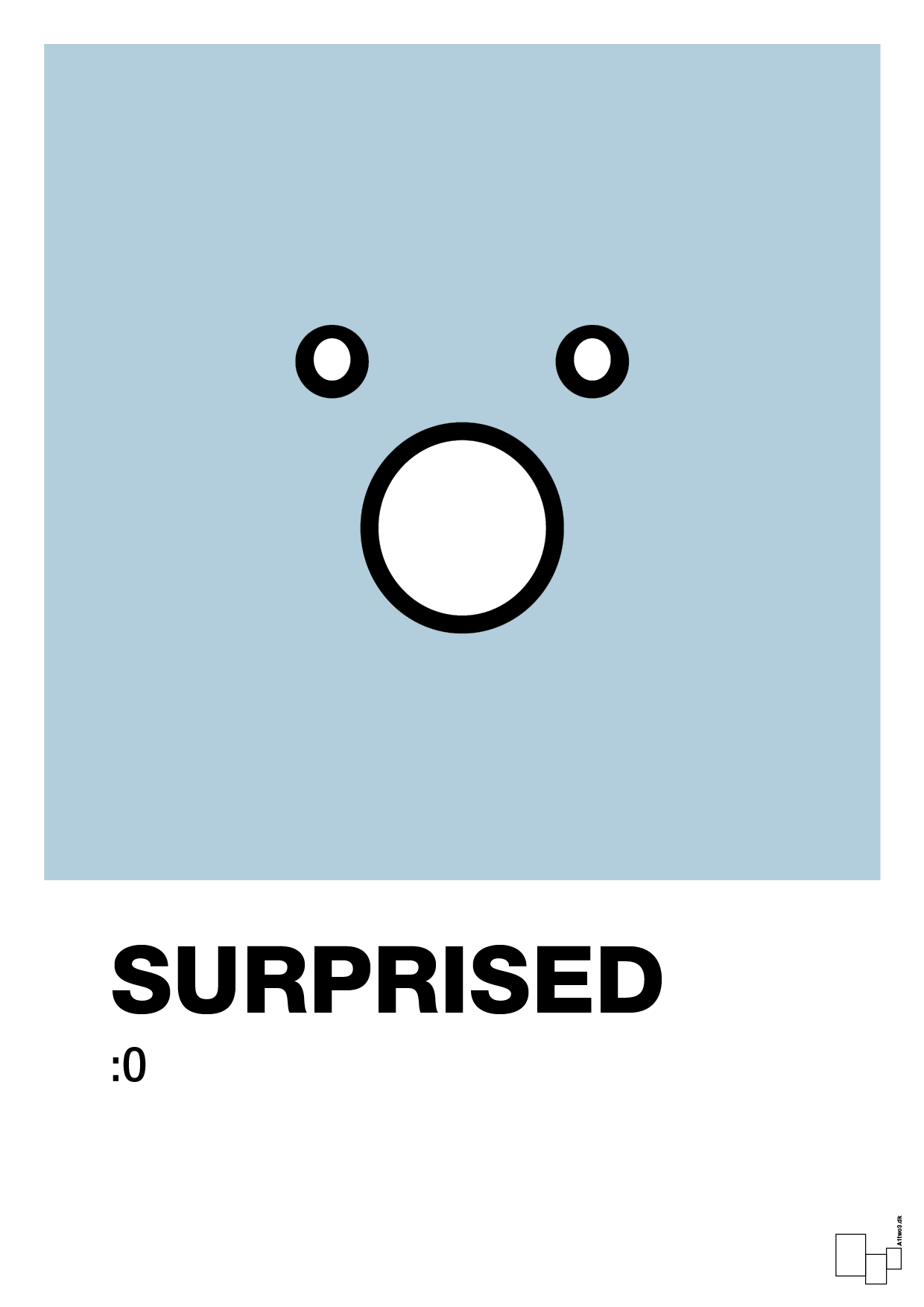 plakat: surprised smiley - heavenly blue-Smiley-A1two3