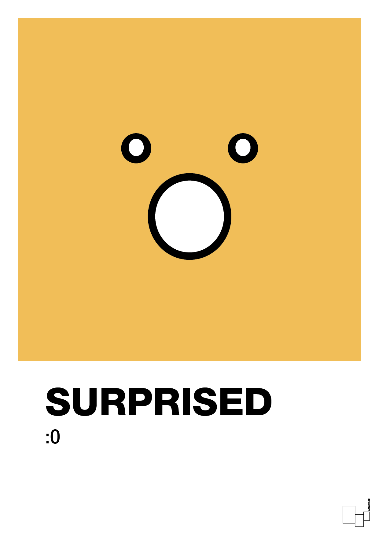 plakat: surprised smiley - honeycomb-Smiley-A1two3