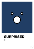 plakat: surprised smiley - lapis blue-Smiley-A1two3