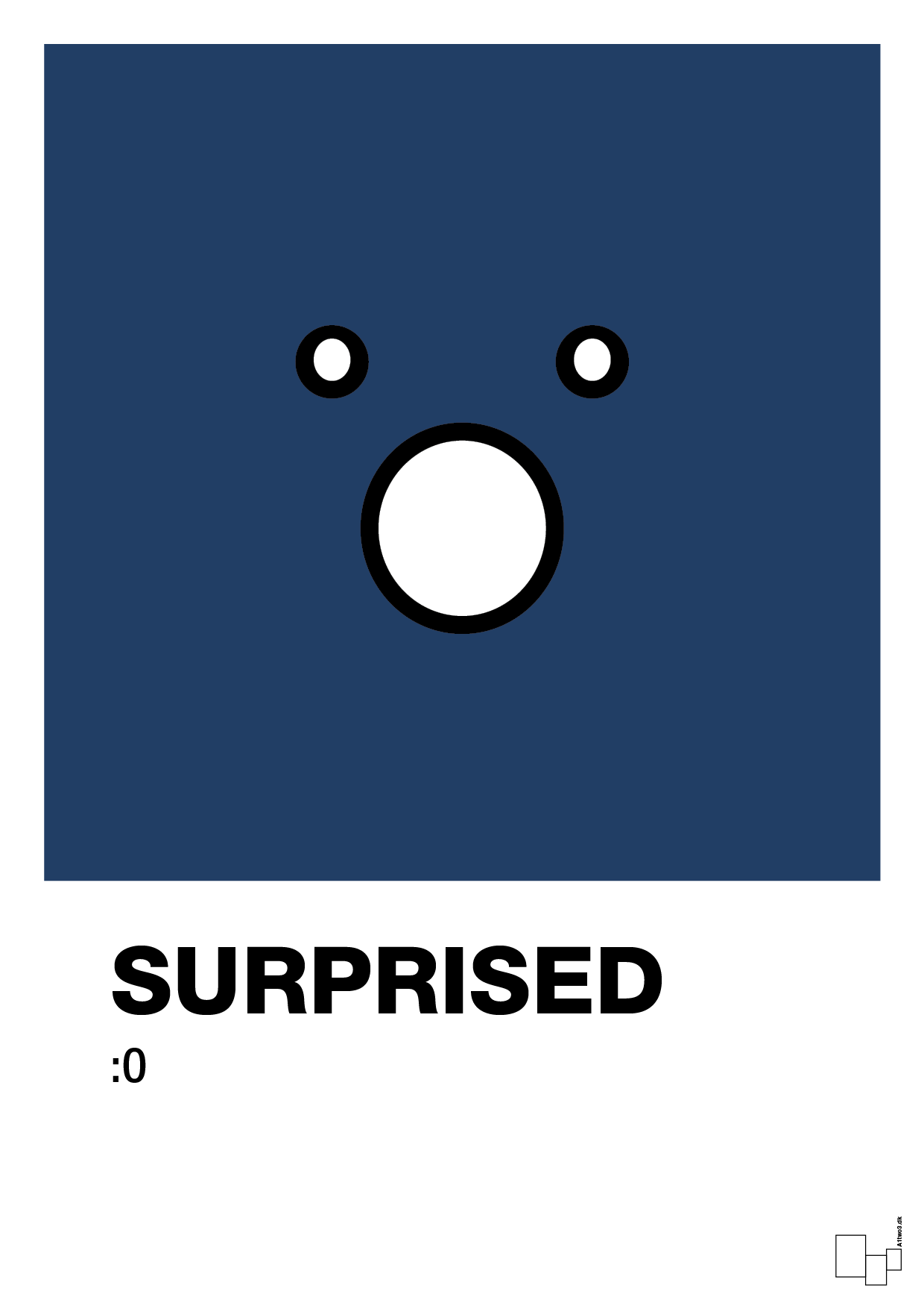 plakat: surprised smiley - lapis blue-Smiley-A1two3