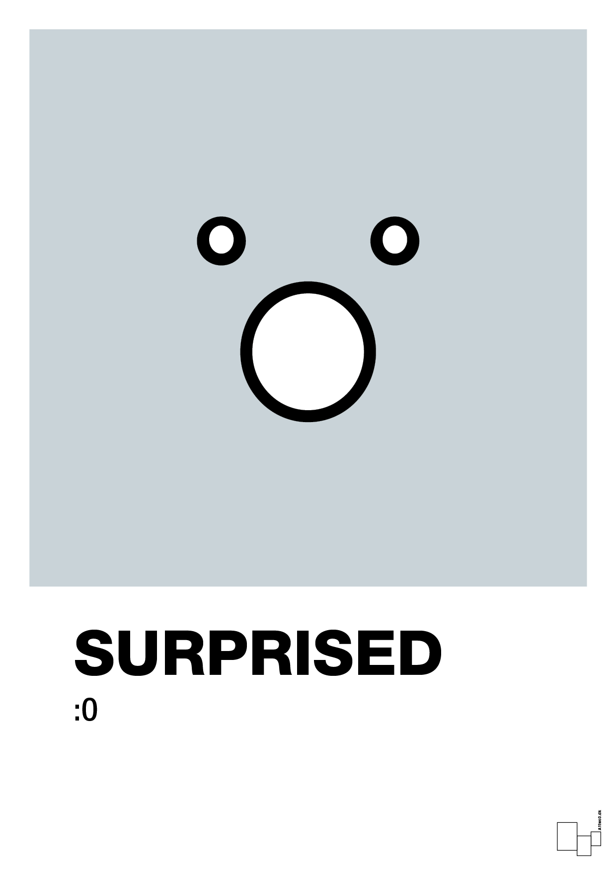 plakat: surprised smiley - light drizzle-Smiley-A1two3