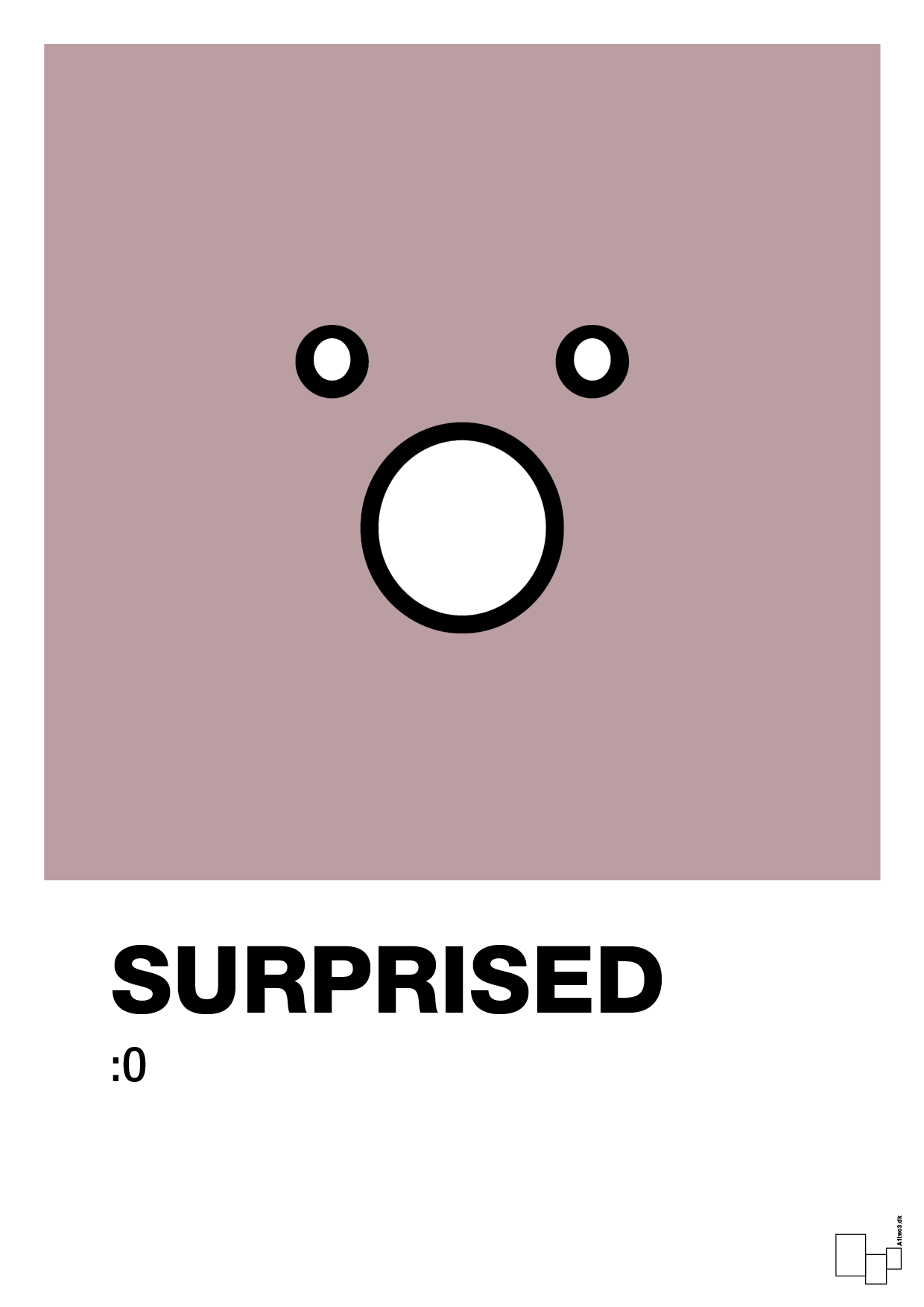 plakat: surprised smiley - light rose-Smiley-A1two3
