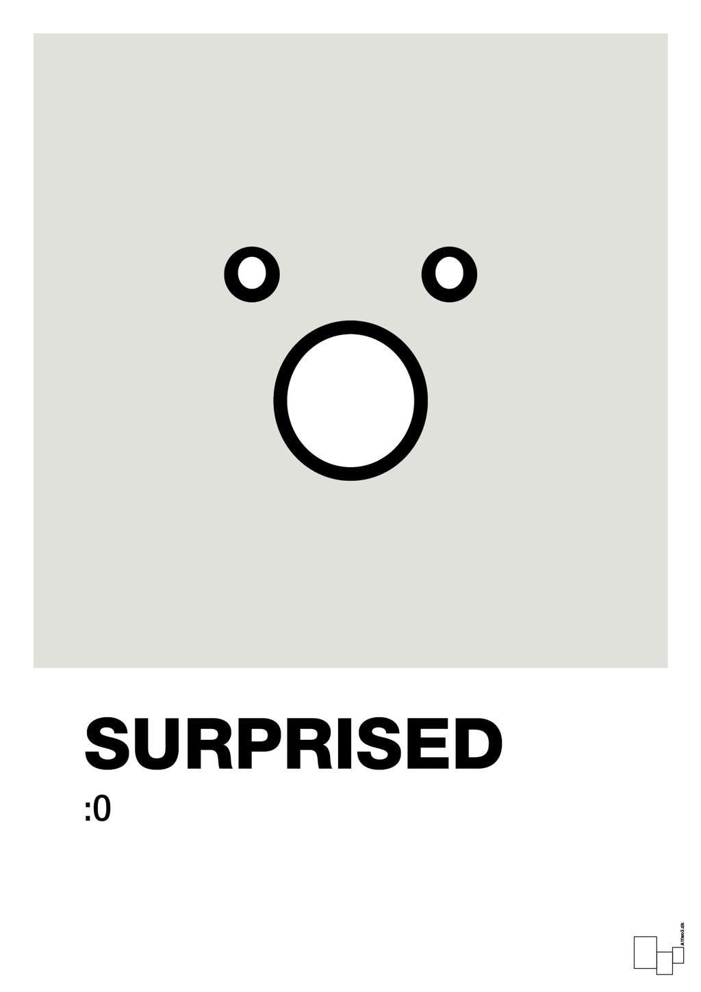 plakat: surprised smiley - painters white-Smiley-A1two3