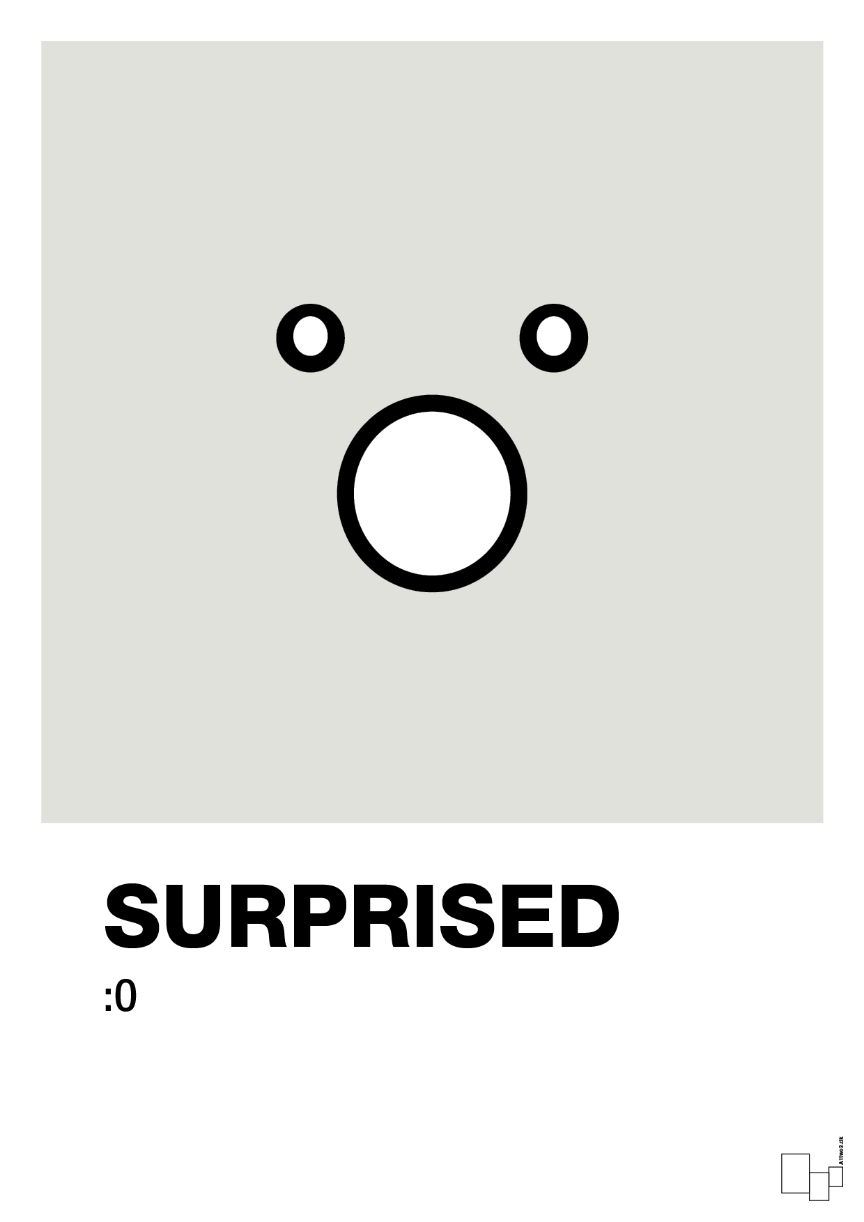 plakat: surprised smiley - painters white-Smiley-A1two3