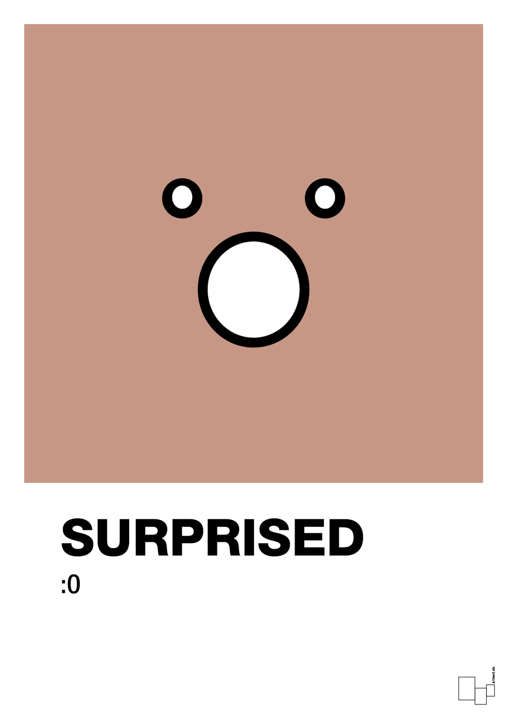 plakat: surprised smiley - powder-Smiley-A1two3