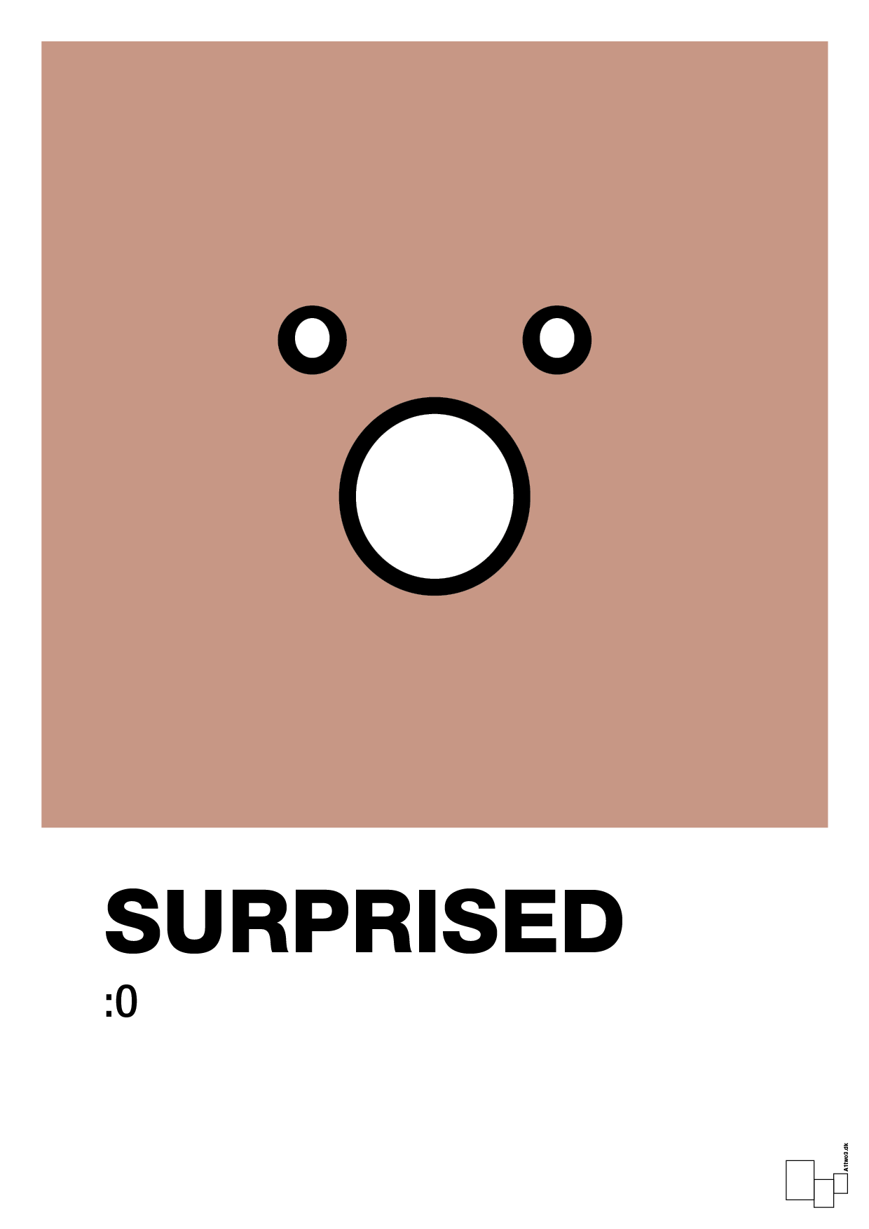plakat: surprised smiley - powder-Smiley-A1two3
