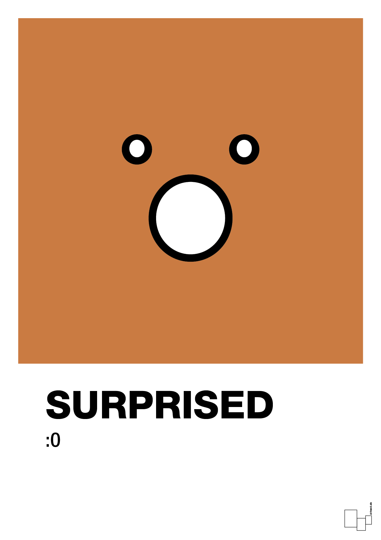 plakat: surprised smiley - rumba orange-Smiley-A1two3