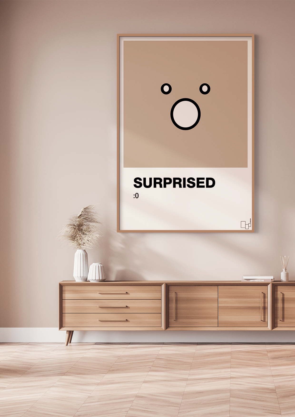 plakat: surprised smiley - graphic charcoal-Smiley-A1two3