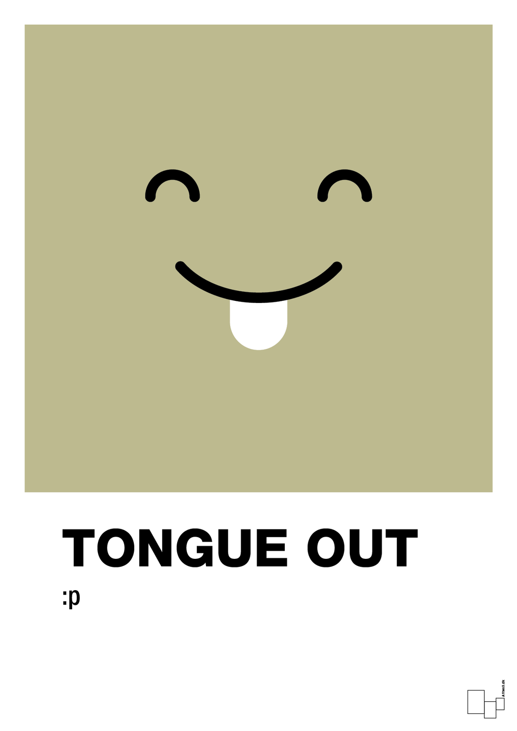 plakat: tongue out smiley - back to nature-Smiley-A1two3