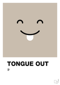 plakat: tongue out smiley - creamy mushroom-Smiley-A1two3