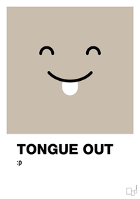 plakat: tongue out smiley