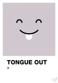 plakat: tongue out smiley - dusty lilac-Smiley-A1two3