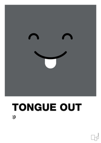 plakat: tongue out smiley