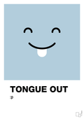 plakat: tongue out smiley - heavenly blue-Smiley-A1two3