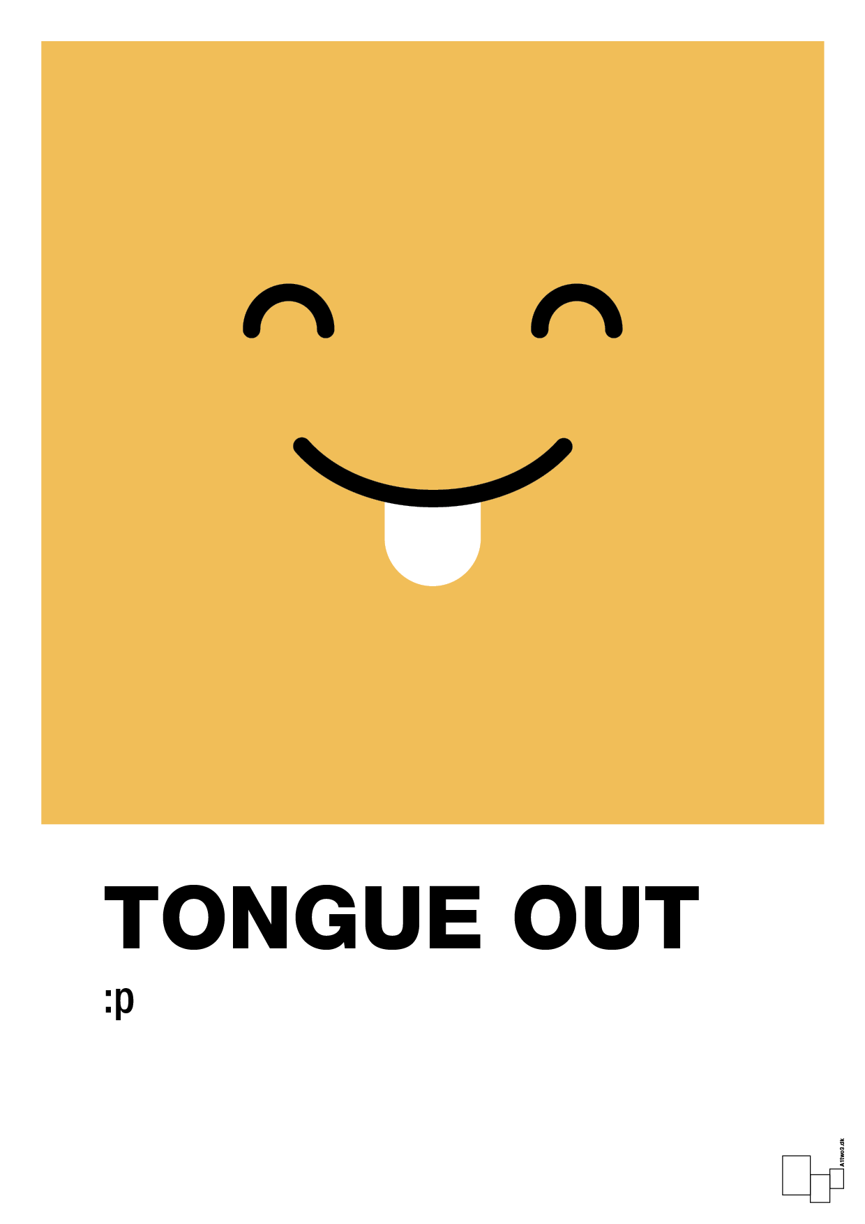 plakat: tongue out smiley - honeycomb-Smiley-A1two3
