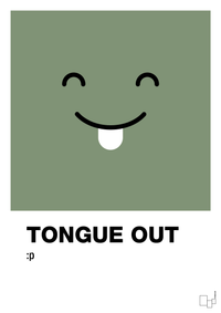 plakat: tongue out smiley