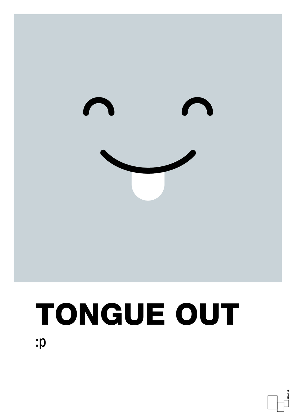 plakat: tongue out smiley - light drizzle-Smiley-A1two3
