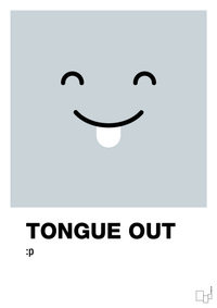 plakat: tongue out smiley