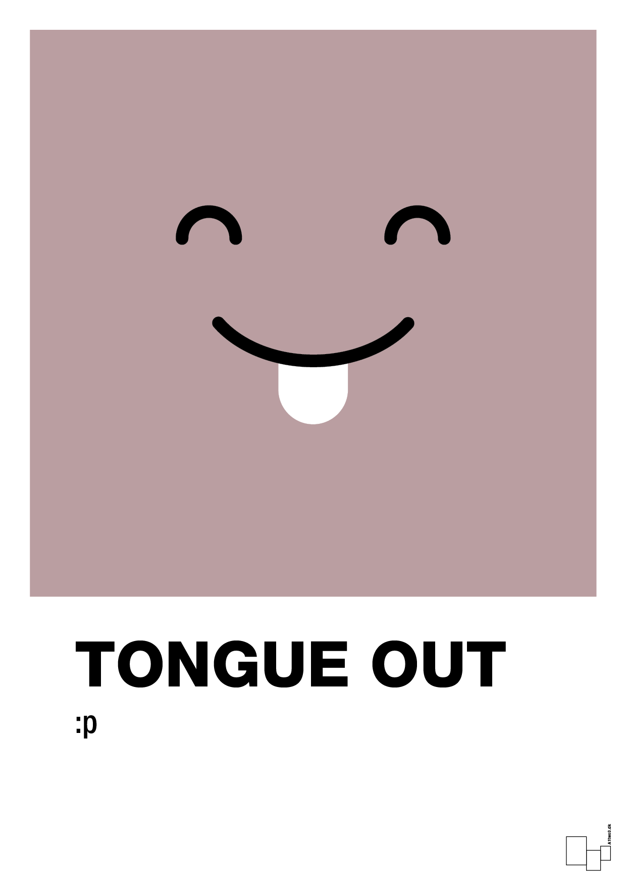 plakat: tongue out smiley - light rose-Smiley-A1two3