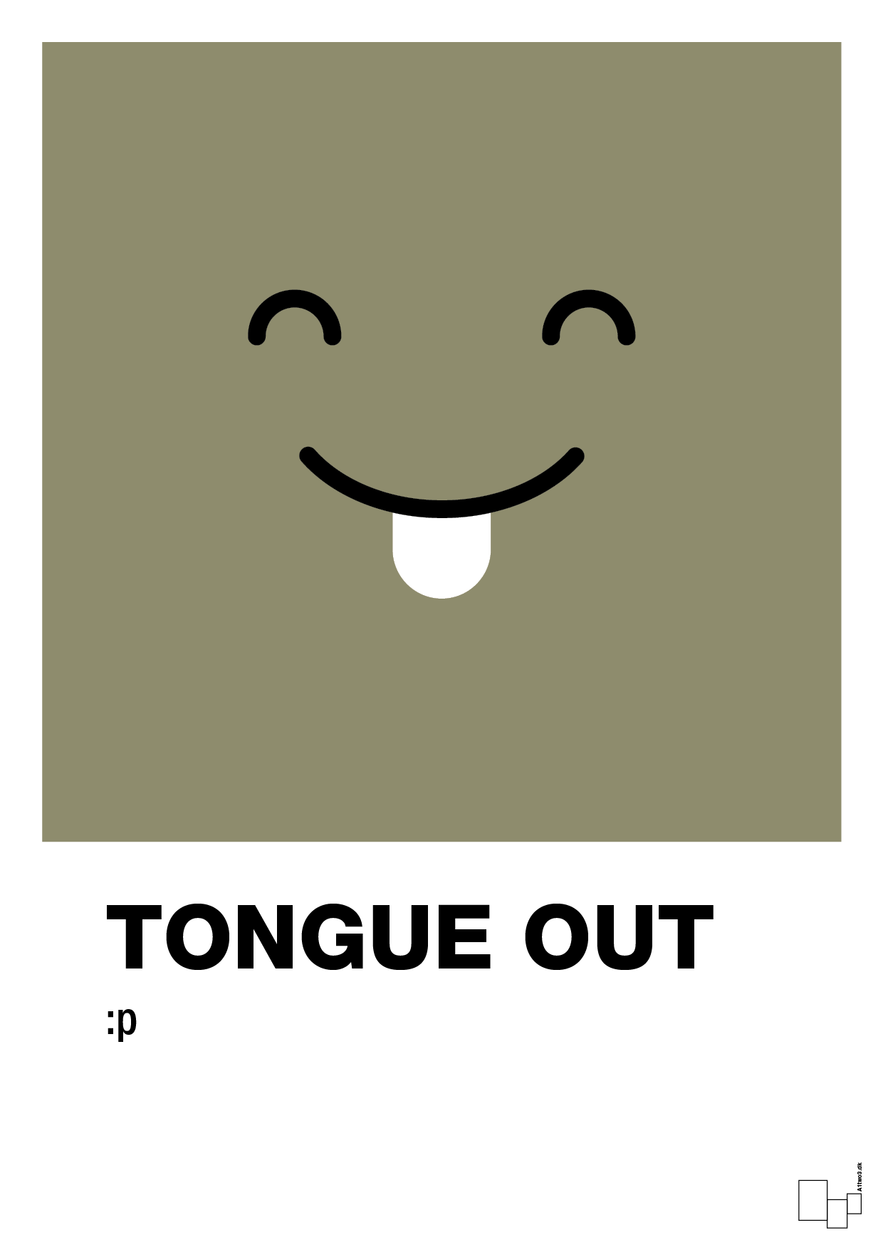 plakat: tongue out smiley - misty forrest-Smiley-A1two3