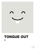plakat: tongue out smiley - painters white-Smiley-A1two3