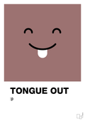 plakat: tongue out smiley - plum-Smiley-A1two3