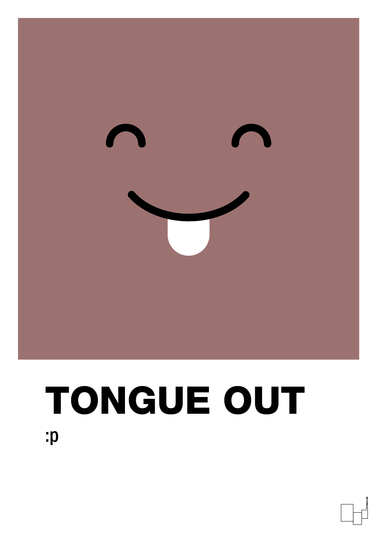 plakat: tongue out smiley - plum-Smiley-A1two3