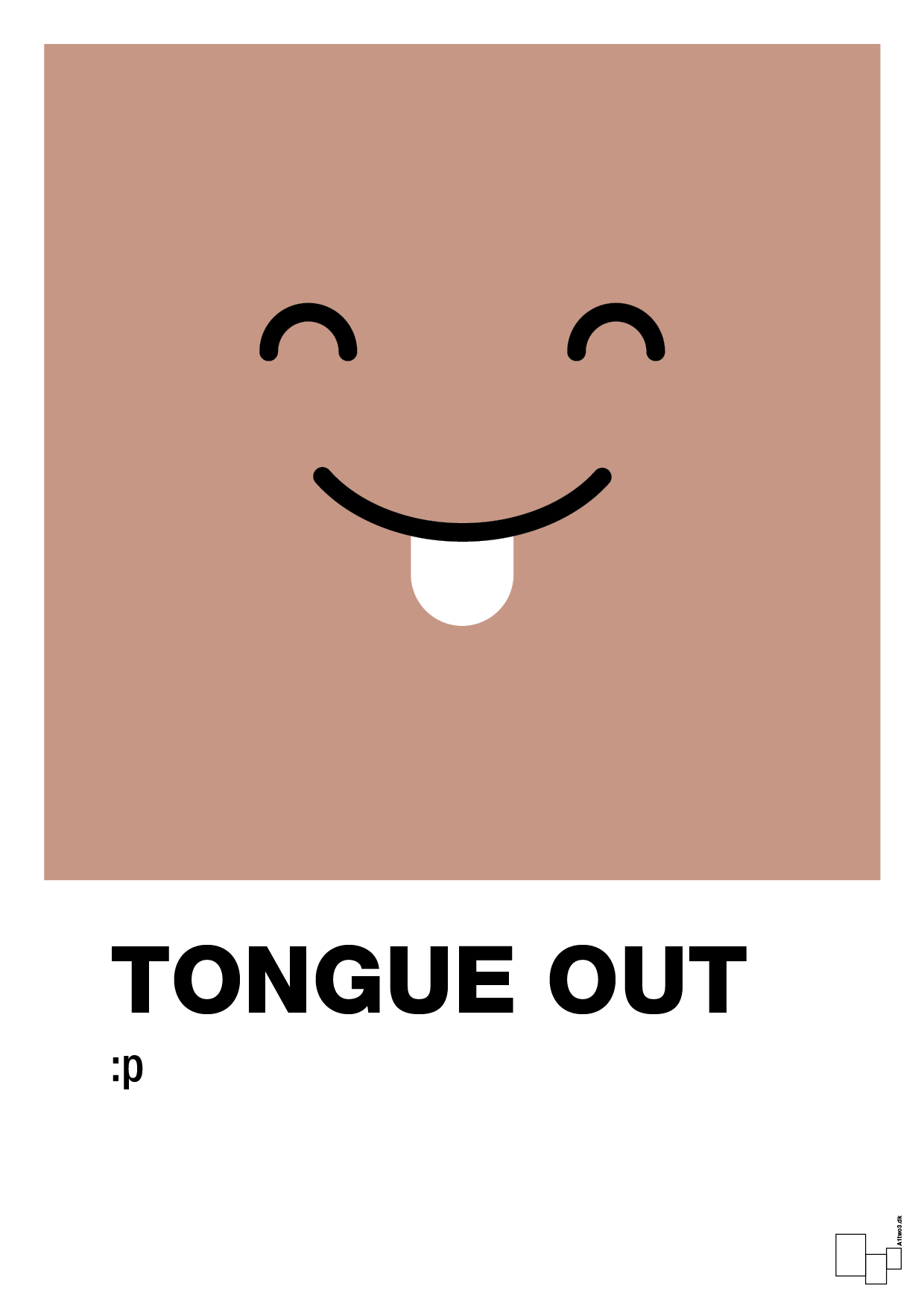 plakat: tongue out smiley - powder-Smiley-A1two3