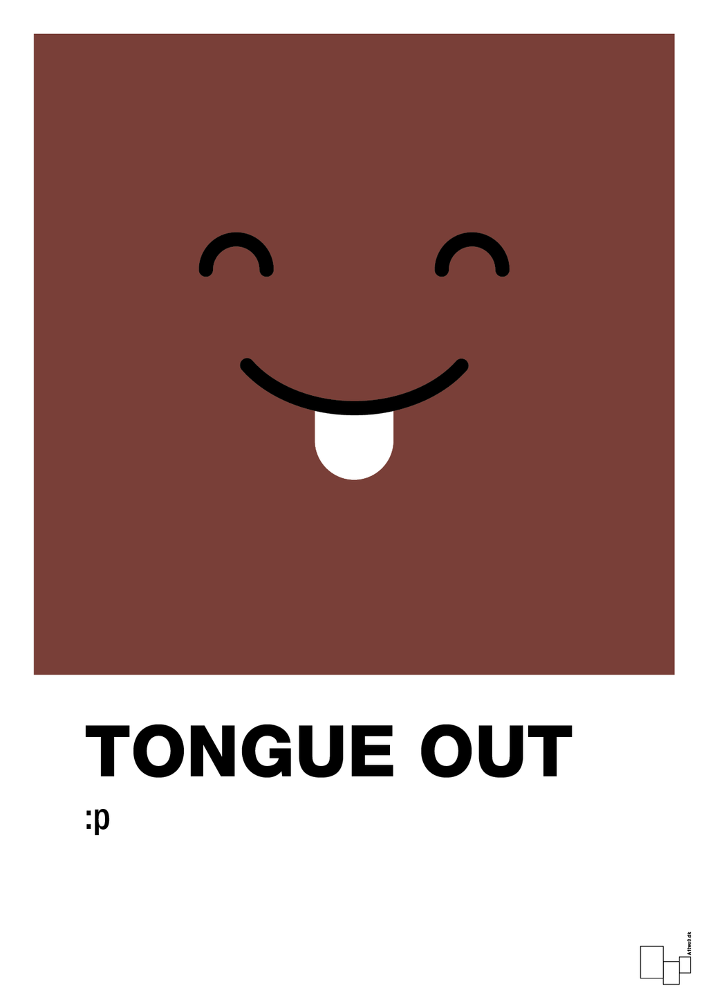 plakat: tongue out smiley - red pepper-Smiley-A1two3