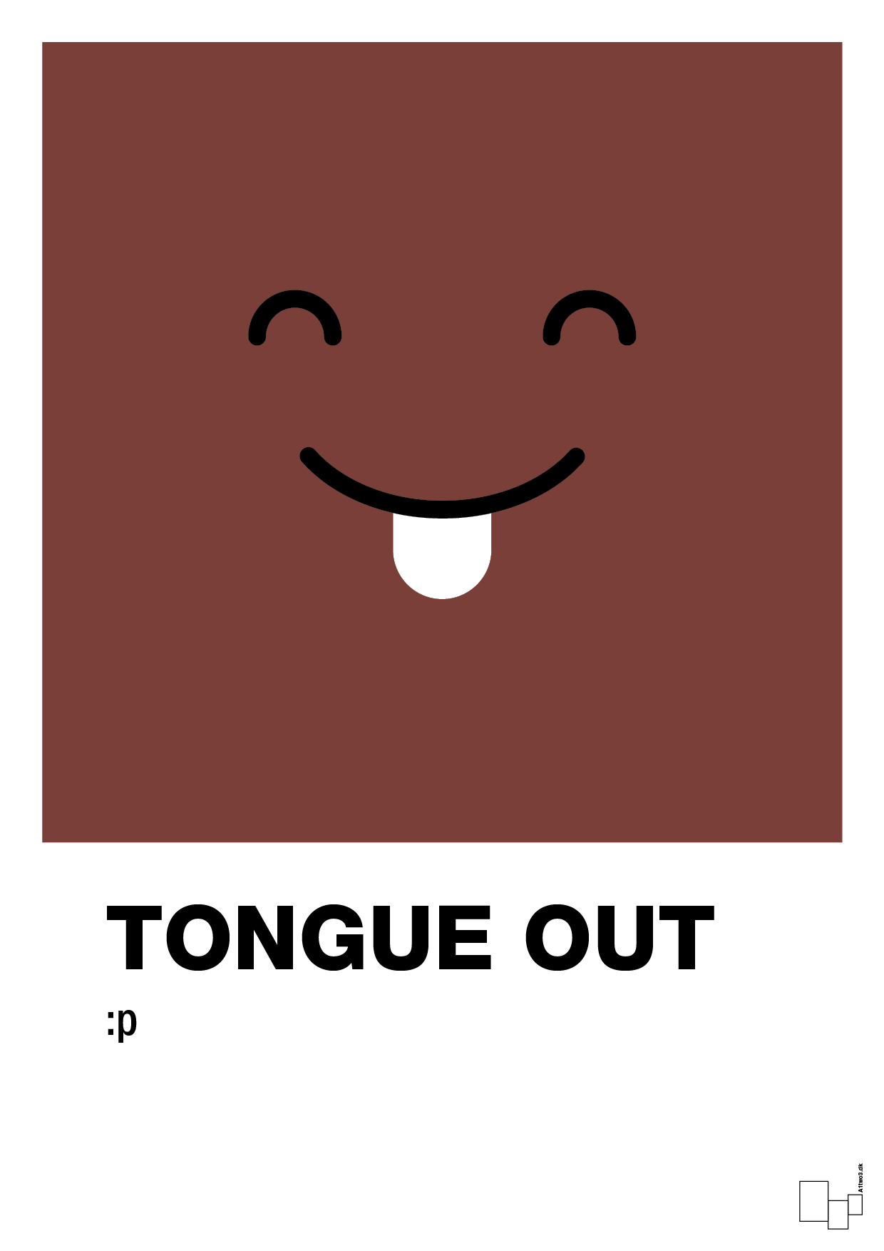plakat: tongue out smiley - red pepper-Smiley-A1two3