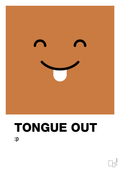 plakat: tongue out smiley - rumba orange-Smiley-A1two3