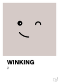 plakat: winking smiley - broken beige-Smiley-A1two3
