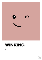 plakat: winking smiley - bubble shell-Smiley-A1two3
