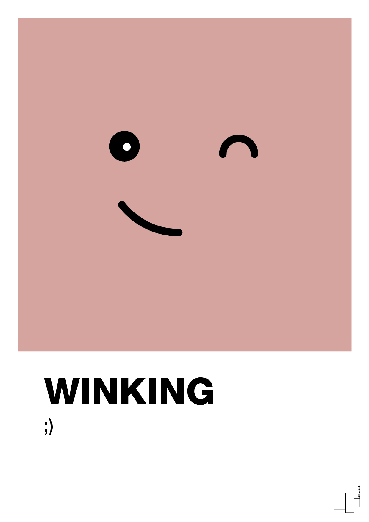 plakat: winking smiley - bubble shell-Smiley-A1two3