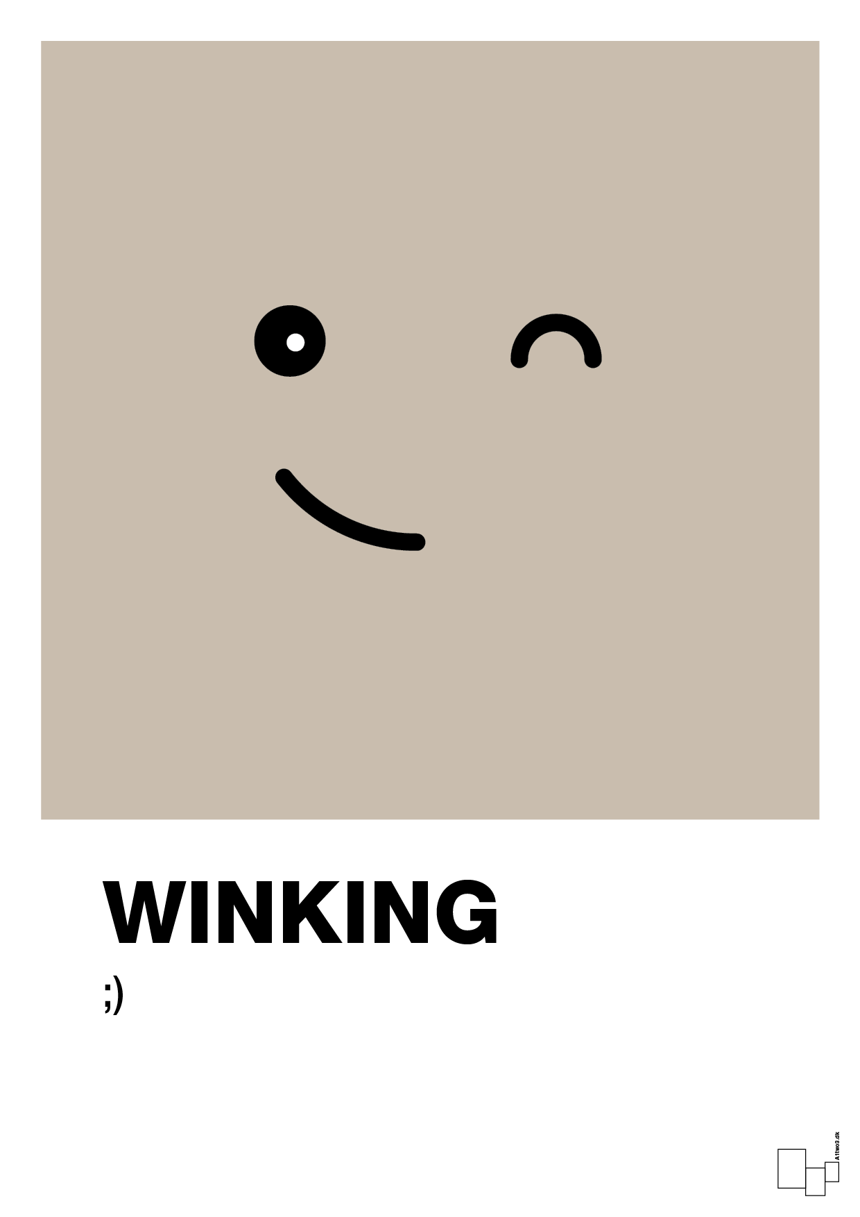 plakat: winking smiley - creamy mushroom-Smiley-A1two3
