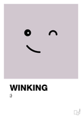 plakat: winking smiley - dusty lilac-Smiley-A1two3