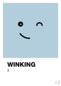 plakat: winking smiley - heavenly blue-Smiley-A1two3
