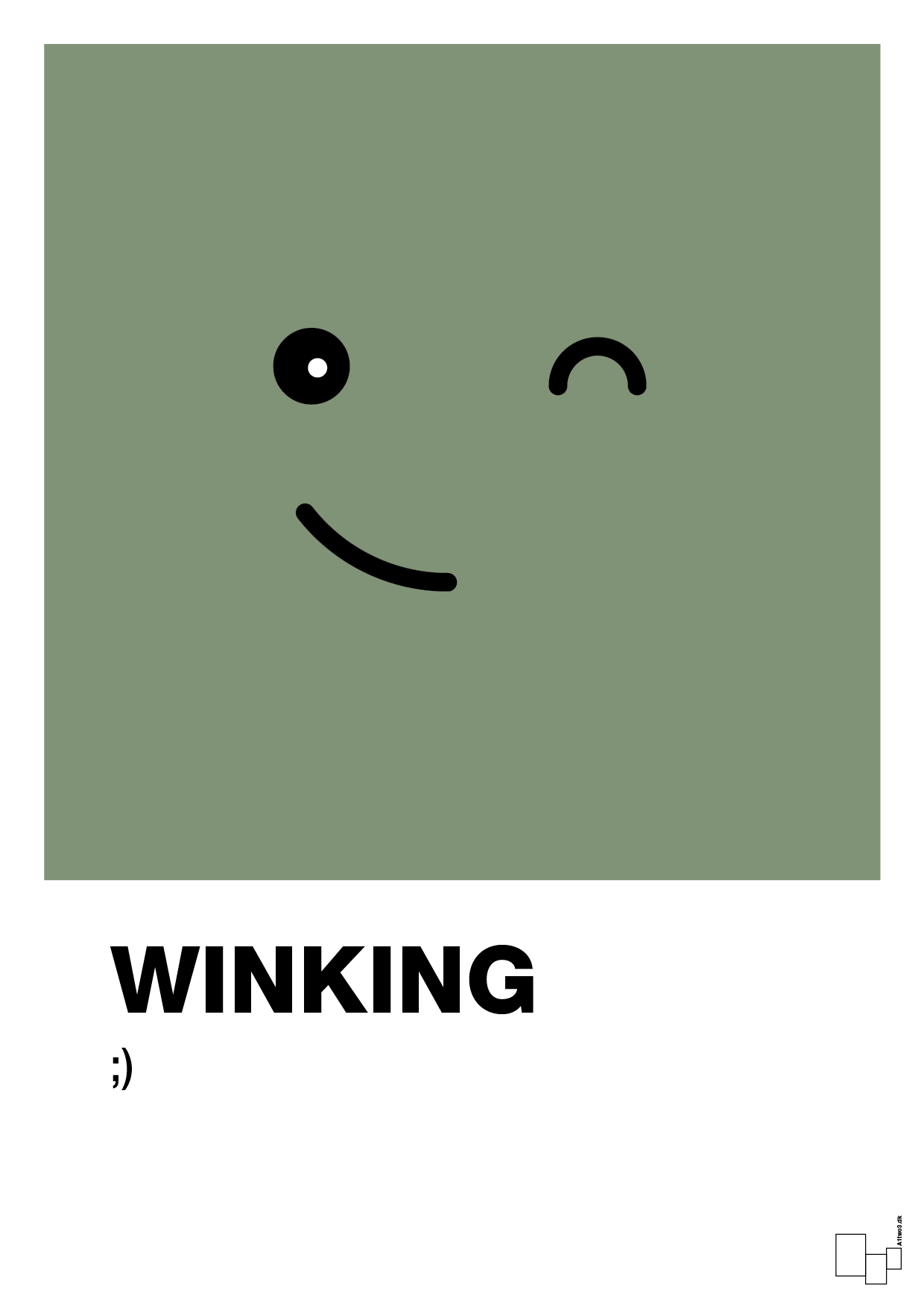 plakat: winking smiley - jade-Smiley-A1two3
