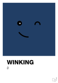 plakat: winking smiley - lapis blue-Smiley-A1two3