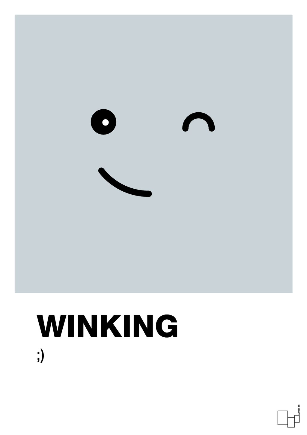 plakat: winking smiley - light drizzle-Smiley-A1two3