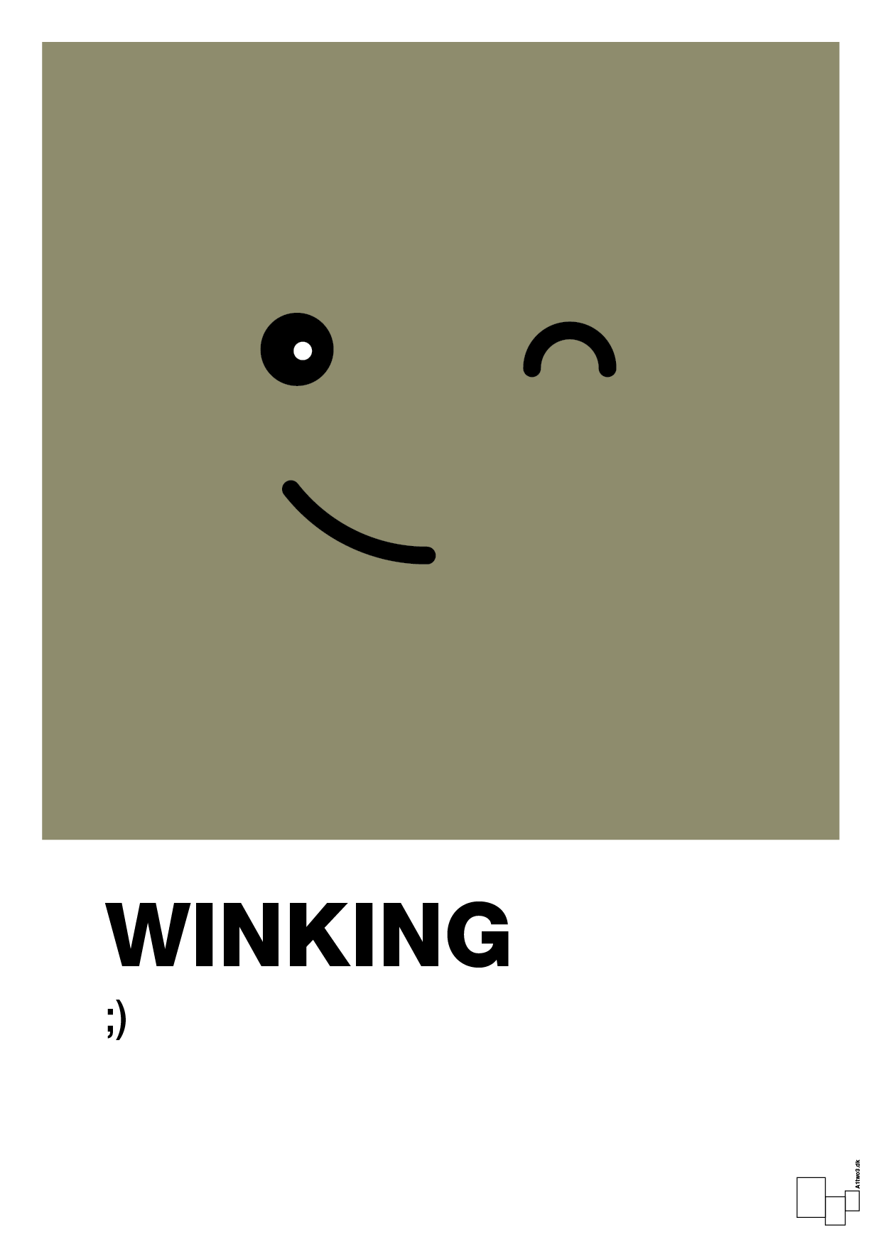plakat: winking smiley - misty forrest-Smiley-A1two3