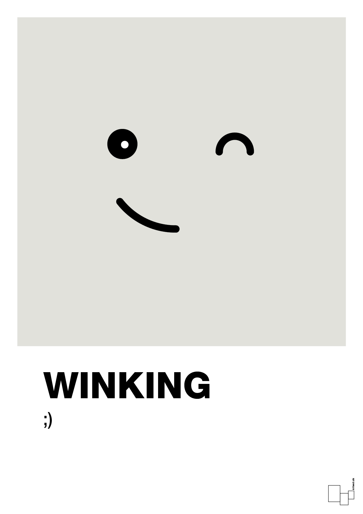 plakat: winking smiley - painters white-Smiley-A1two3
