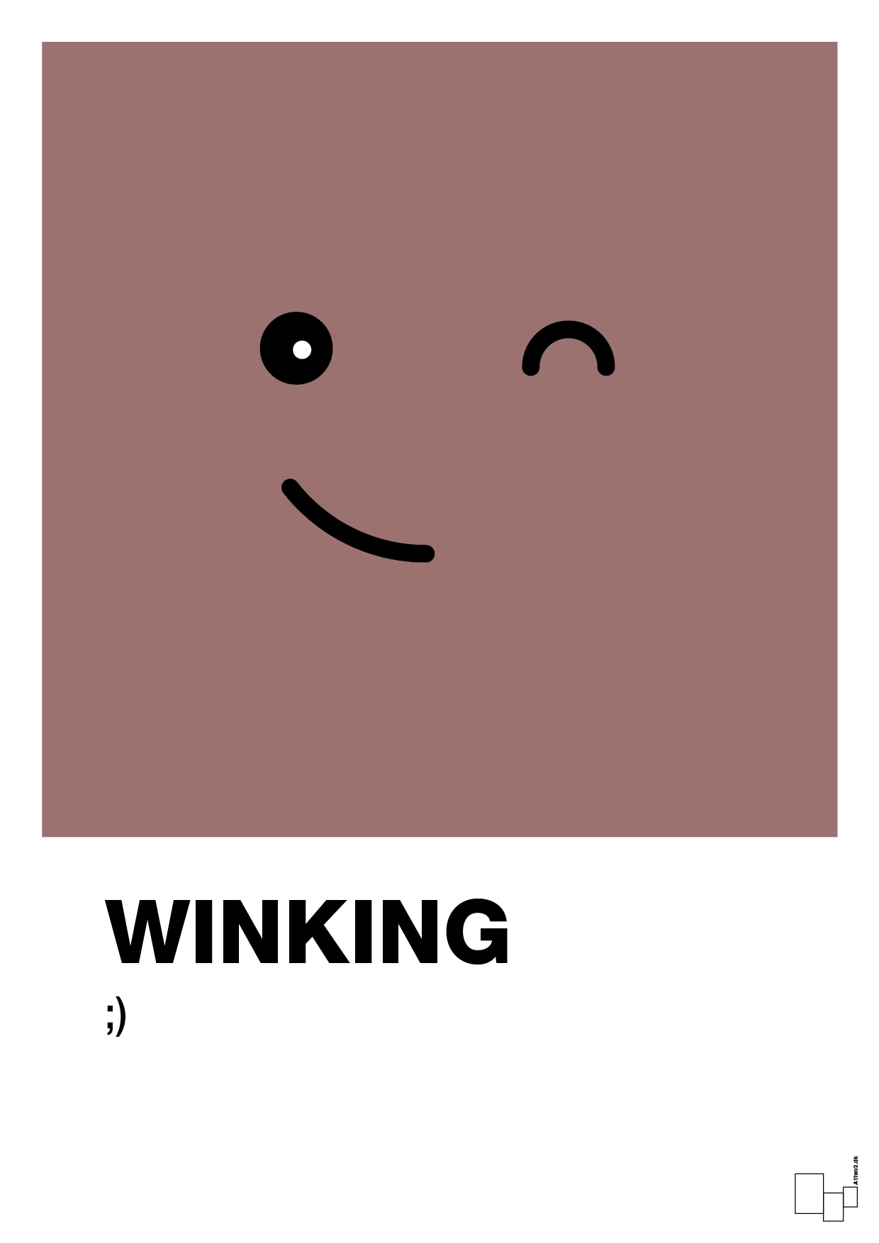 plakat: winking smiley - plum-Smiley-A1two3