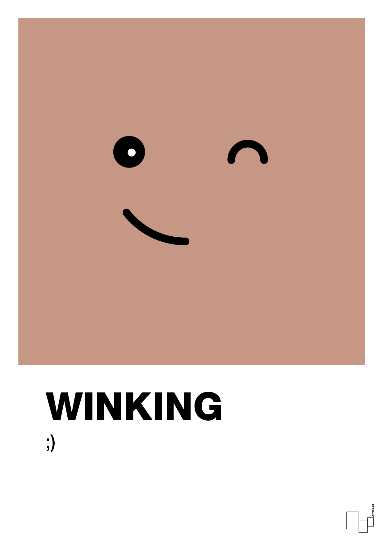 plakat: winking smiley - powder-Smiley-A1two3